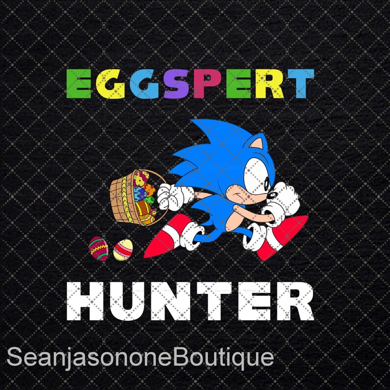 PNG Downloa Eggs Hunter svg Cartoons Lover svg Eggspert Easter Eggs Hunter Sonic Easter Day svg Sonic Easter svg Sonic the Hedgehog svg