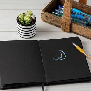 Hardcover Black Journal With Black Pages