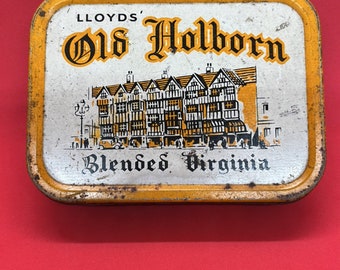 Old Holborn Tobacco Tin Storage Gift Vintage Condition