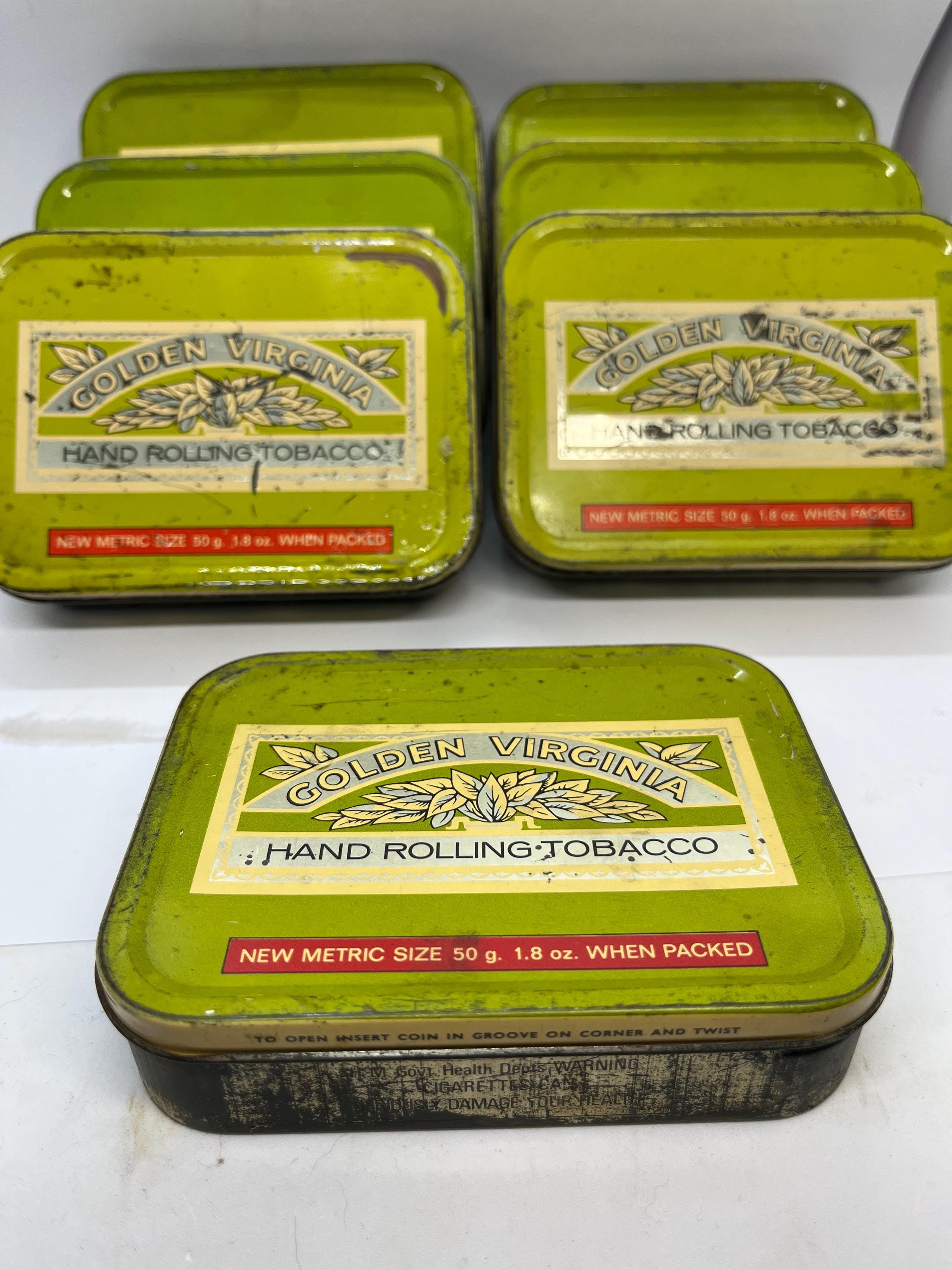 golden virginia tobacco tin value Vintage Golden Virginia Tin Storage Gift - Clean and Good Grade - New  Metric Size Red Label