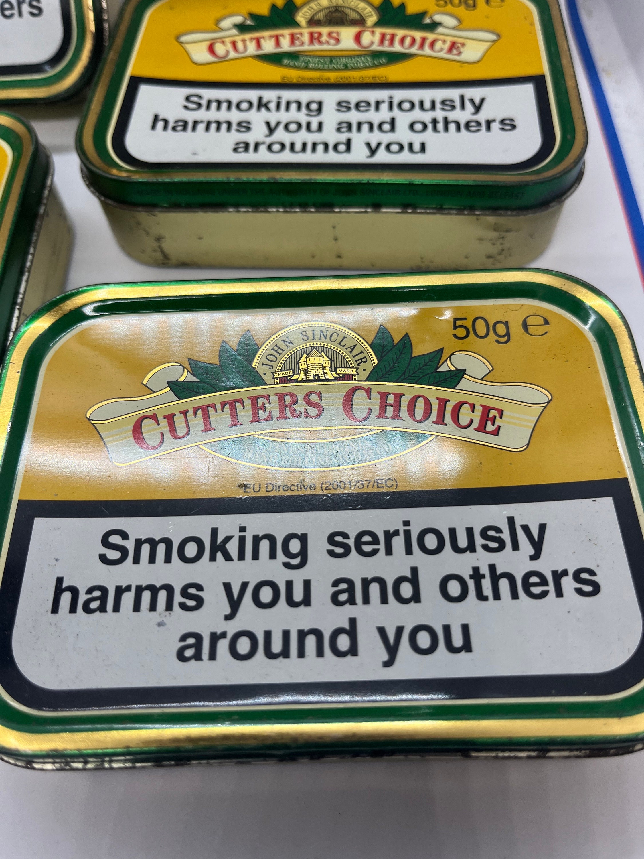 how much is cutters choice tobacco Cutters Choice Tobacco Tin Storage Gift Good Condition Tobacco Smoking  Kills
