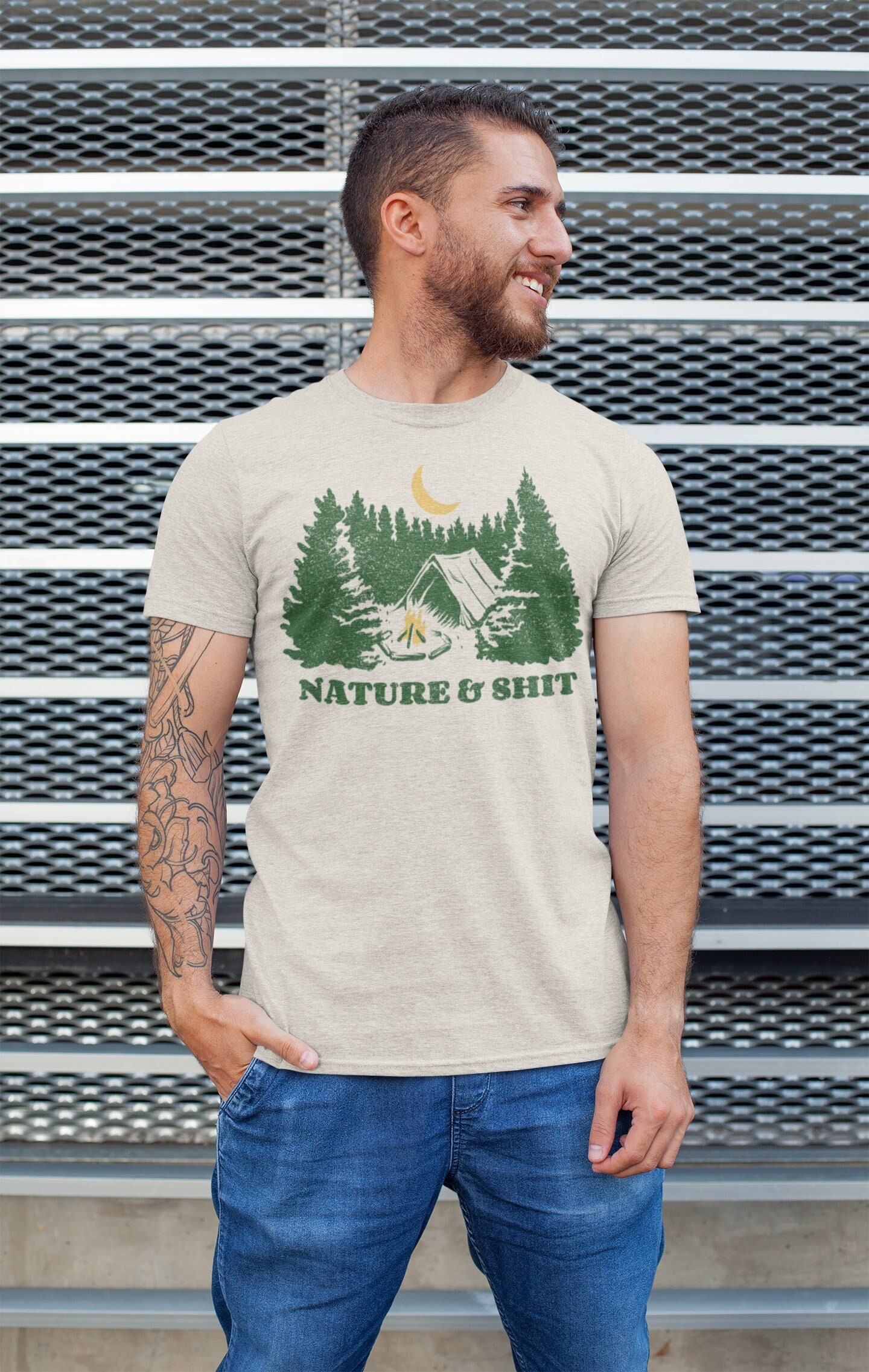 Funny Men and Women's Nature and Shit Retro Sunset Nature