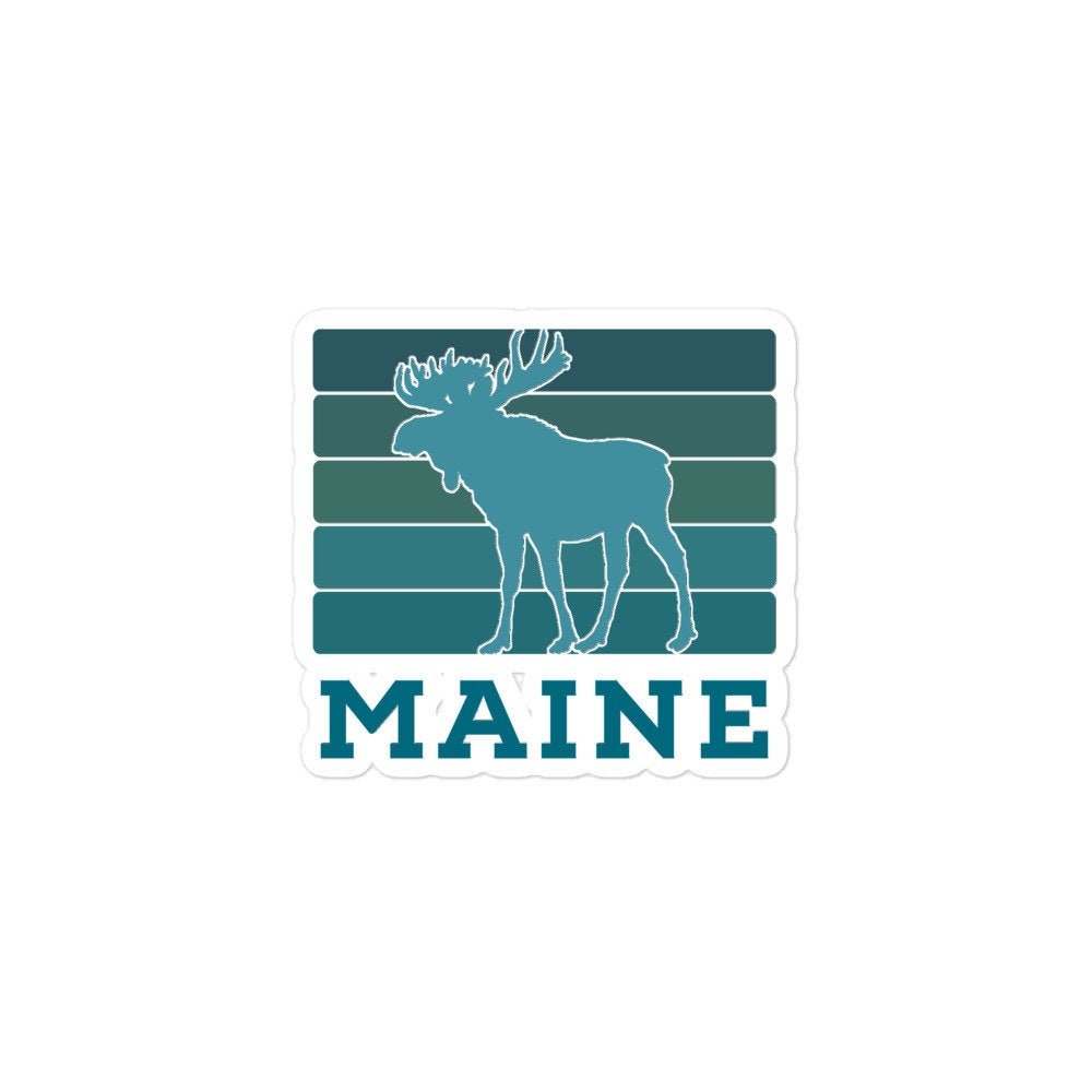 Maine Moose Sticker Maine Decal Maine Bumper Sticker Maine Etsy UK