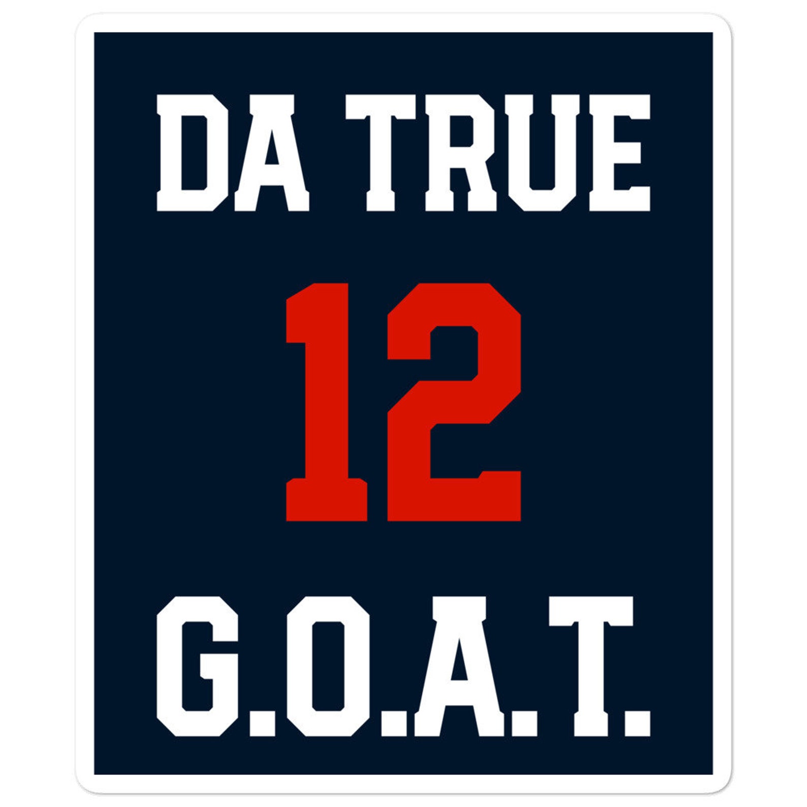 Football Sticker GOAT 12 Sticker New England Football Etsy