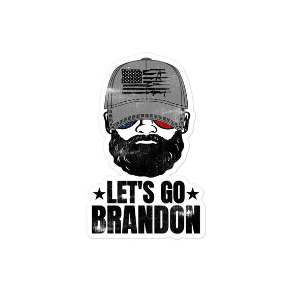 Let's Go Brandon Sticker, Let's Go Brandon Sticker for Men, Bearded Man Let's  Go Brandon Decal, Cool Let's Go Brandon Bumper Sticker for Dad -  Canada