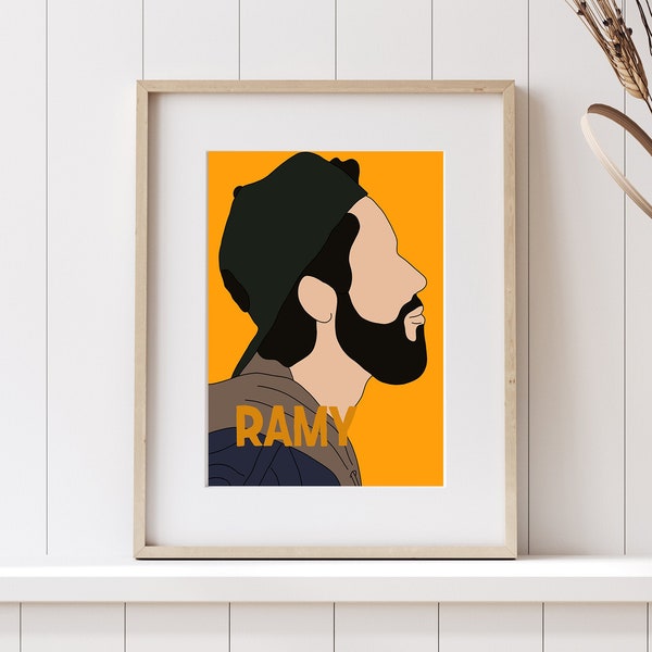 Ramy Art Print ,Ramy Hassan Tv Series Printable Art, Printable Wall Art , Minimal Wall Design , Modern Wall Decor , Instant Digital Download