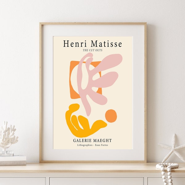 Henri Matisse Galerie Maeght Art Print , Printable Art Print , Minimal Wall Design , Abstract Digital Print , Instant Digital Download