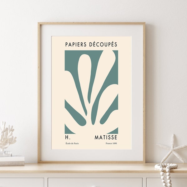 Henri Matisse Papiers Découpés École de Paris Art Print,Printable Art,Minimal Wall Design,Exhibition Poster Print,Instant Digital Download
