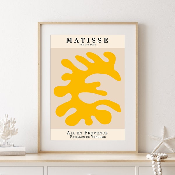 Henri Matisse Les découpes Aix En Provence Art Print,Printable Art,Affiche d’exposition,Décor mural,Matisse Exposition,Téléchargement numérique instantané