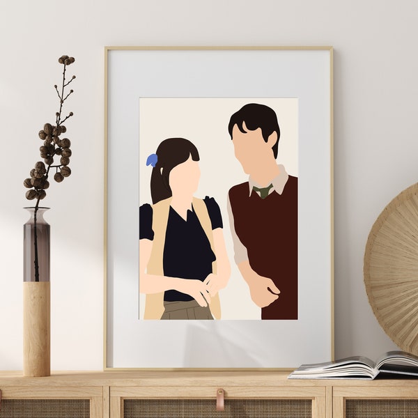 500 Days of Summer Art Print , Printable Wall Art , Modern Wall Design , Minimal Movie Poster, Movie Art Print , Instant Digital Download