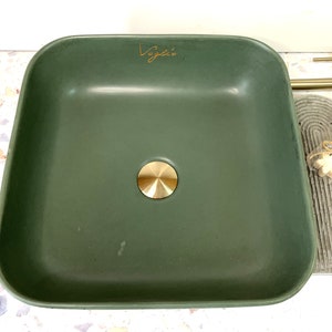 Betonwaschbecken | Handgefertigt Aufsatzwaschbecken |  Betonwaschbecken, fachmännisch gegen Flecken behandelt |  Spüle aus Beton