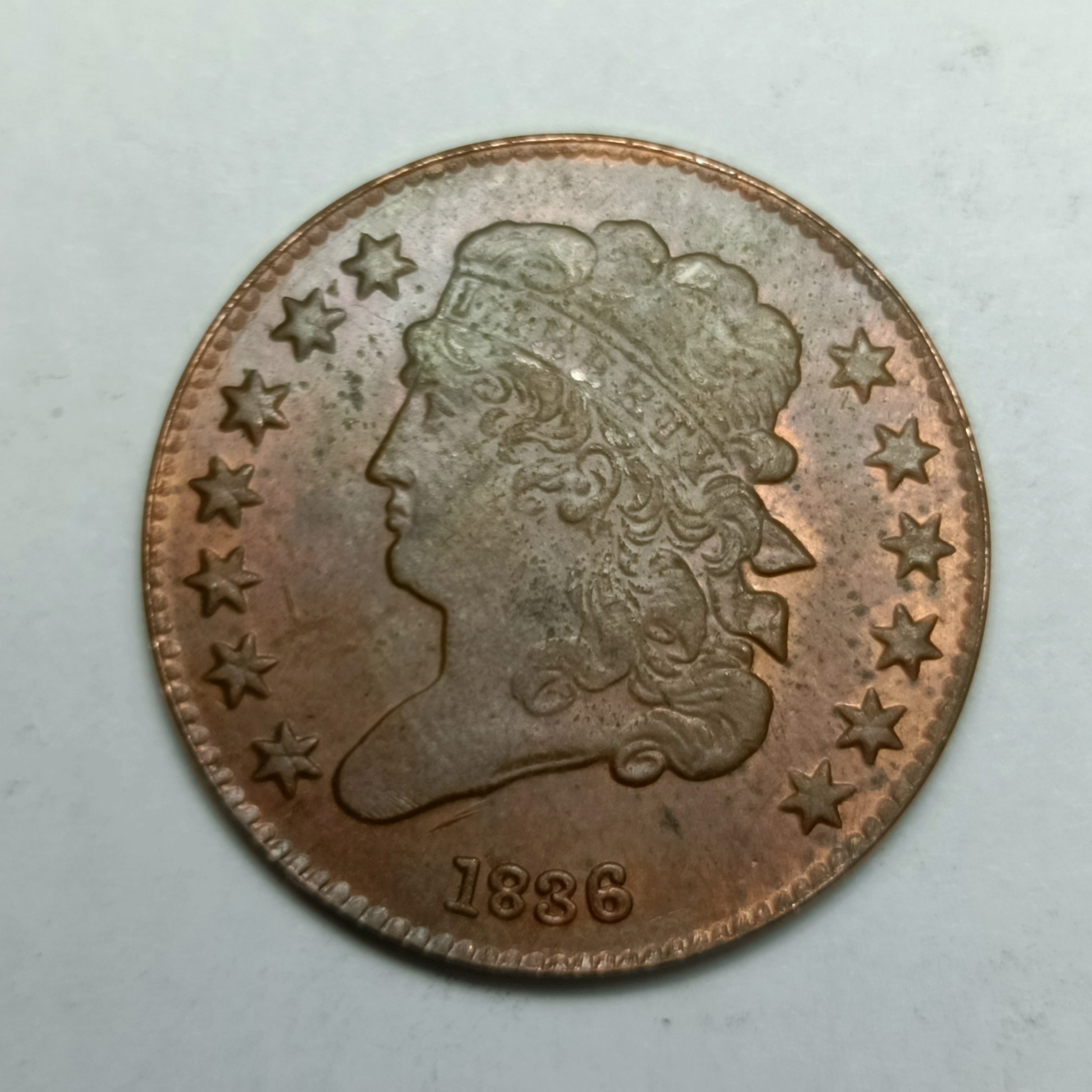 Coin half cent us 1836 Etsy