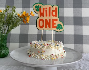 Tårtdekoration Wild One, Första födelsedagsfest, Safari-tema