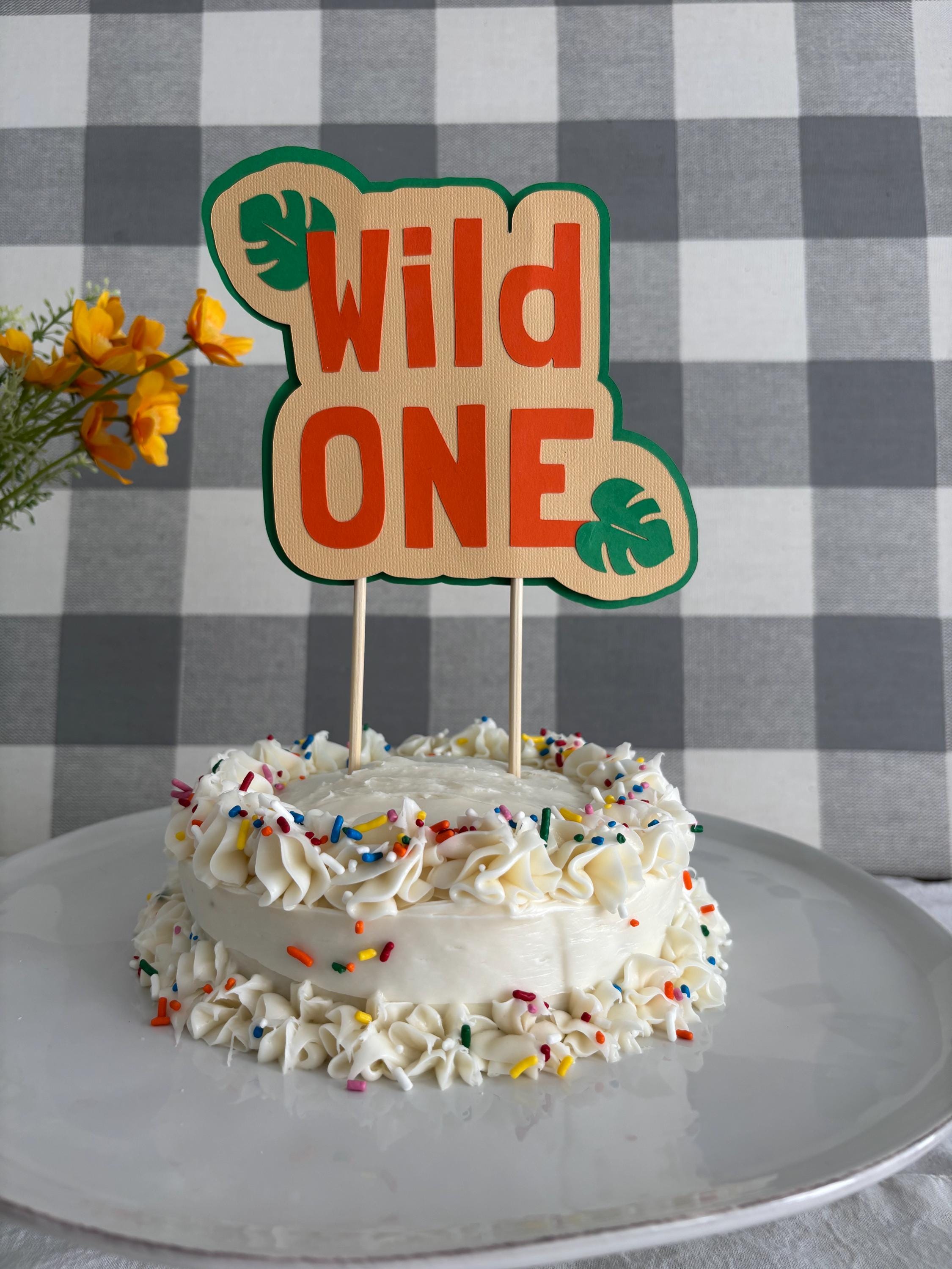 Wild One Cake Topper, First Birthday Party, Safari Theme - Etsy