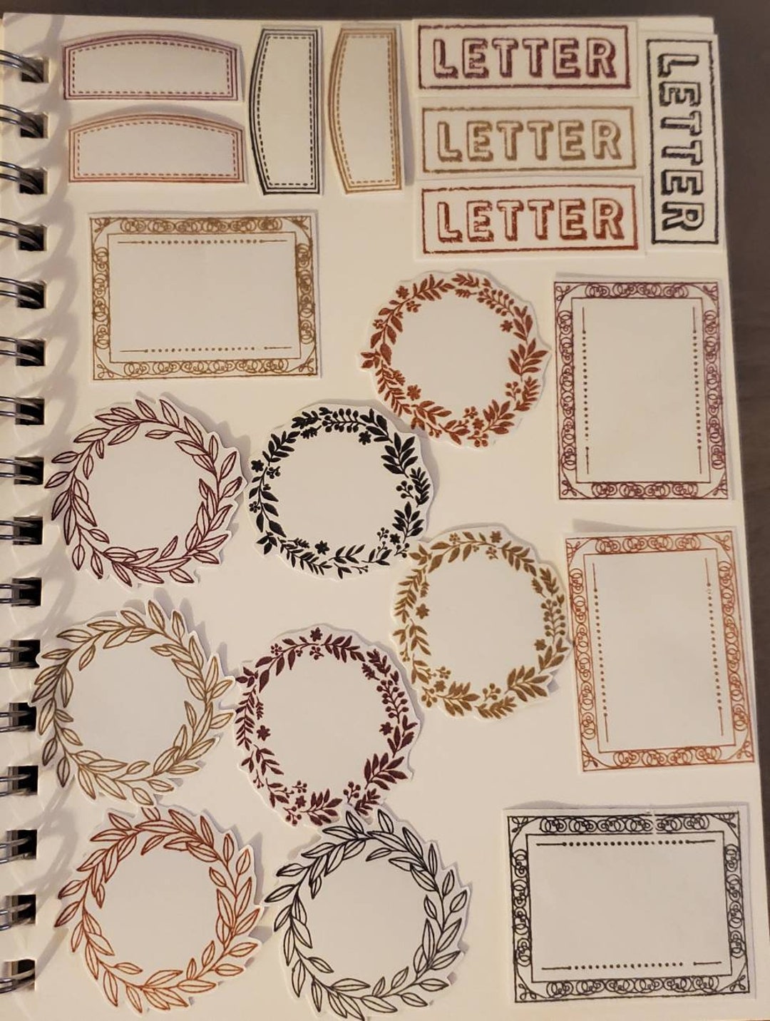 Handmade Stamped Stickers Labels Stationery for Penpaling, Bujo ...