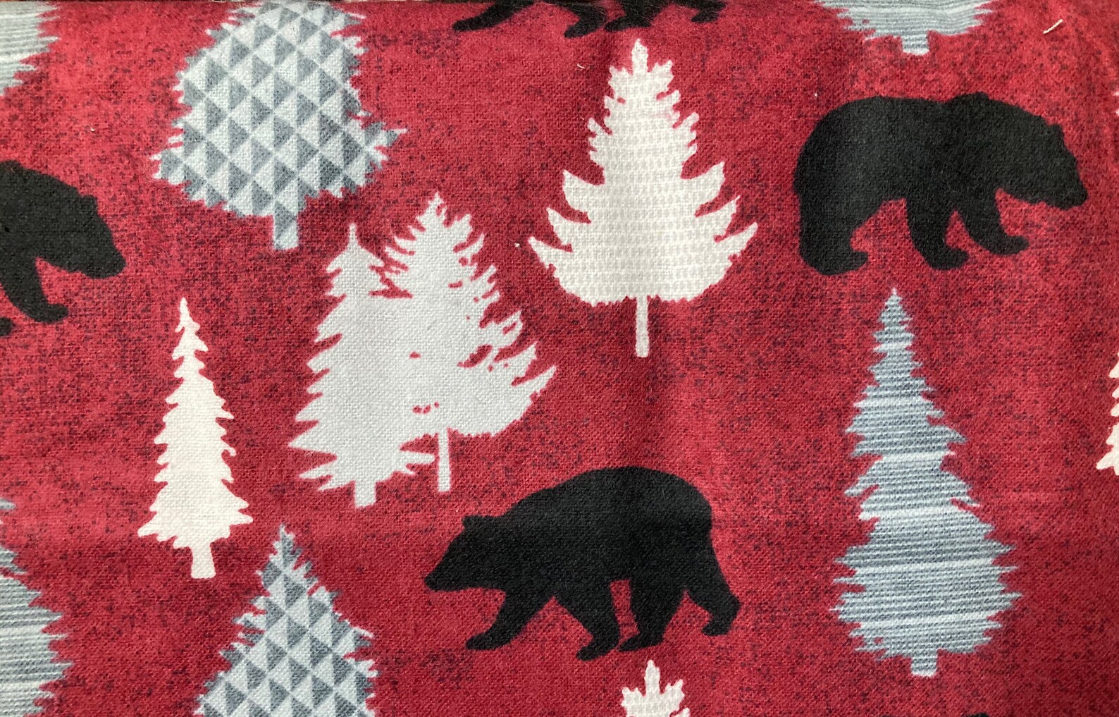 Bear Flannel Fabric Etsy