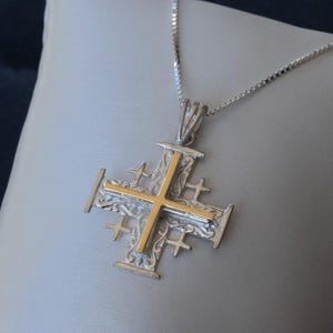 エルサレム十字架ペンダント | 大型キリスト教信仰ネックレス