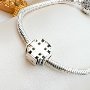 シルバー クロスチャーム ブレスレット クロスミックスTバーダブルブレスレット ACB0133 Cross Mix T-Bar