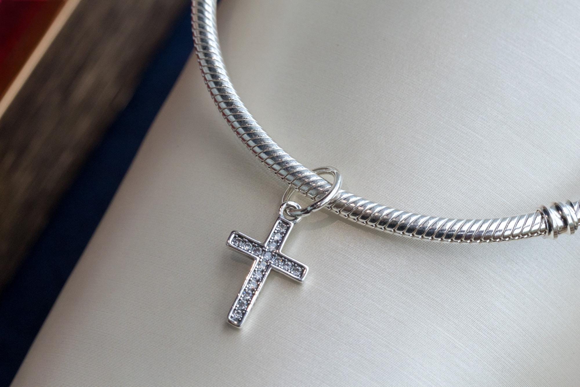 Cross Charm for Pandora Bracelet | Christian Church Faith Jewelry