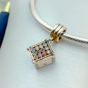 12 Tribes of Israel Charm | Hoshen Breastplate Design | Hebrew Names & Gemstones | Pandora Bracelet Fit | Sterling Silver 925