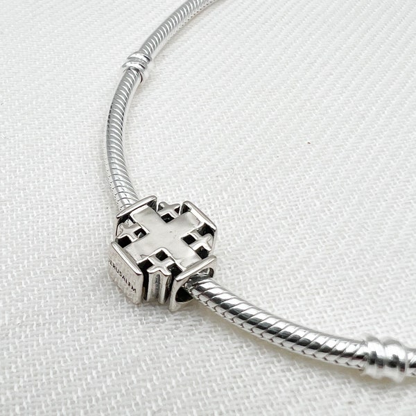 Jerusalem Cross Charm (Silver 925) suitable for Pandora Charm Bracelet