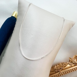 Tjockt lådhalsband | Alternativ: 40, 50 och 56 cm | Perfekt för stora hängen | Silver 925