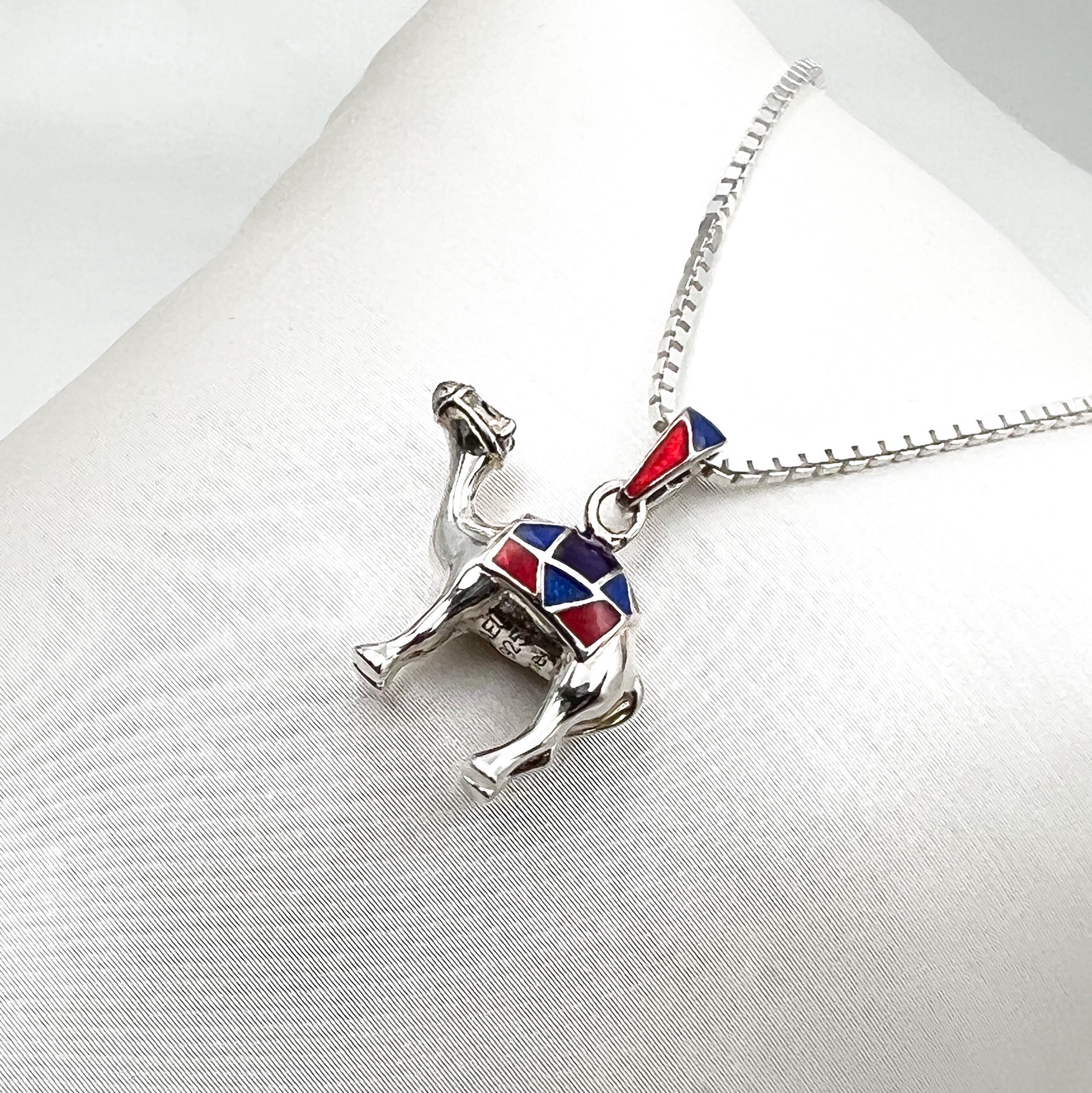 Pendentif En Argent 925 émaillé Avec Chaîne - Signé Et Numéroté
