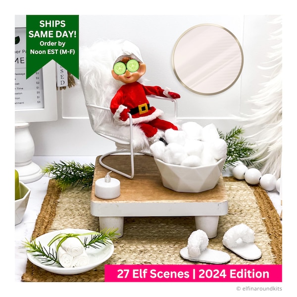 2024 Elf Activity Kit | Discounted Christmas Elf Props & Scenes | 27-Day Advent | Easy Elf Ideas | Holiday Countdown for Kids