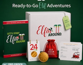 Christmas Elf Activity Kit, Elf Props, Elf Mischief, Elf Accessories, Elf Activities, Elf Antics, Christmas Activities, Elf Toys, Elf Advent