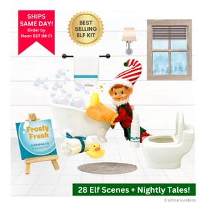 Christmas Elf Activity Kit, Elf Props, Elf Mischief, Elf Accessories, Elf Activities, Elf Antics, Christmas Activities, Elf Toys, Elf Advent