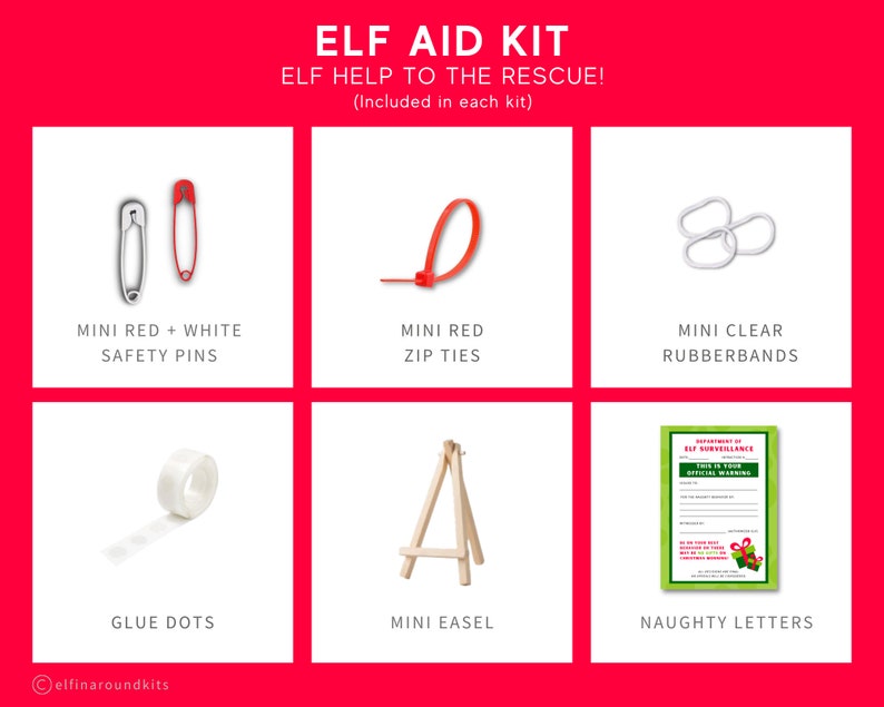 24-Day Christmas Elf Activity Kit Best Seller Elf Kit Elf Props Elf Antics Elf Arrival Letter Elf Ideas Christmas Traditions Bild 4