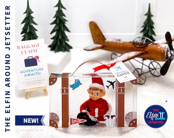 Christmas Elf Travel Suitcase, Elf Container, Doll Suitcase, Elf Accessory