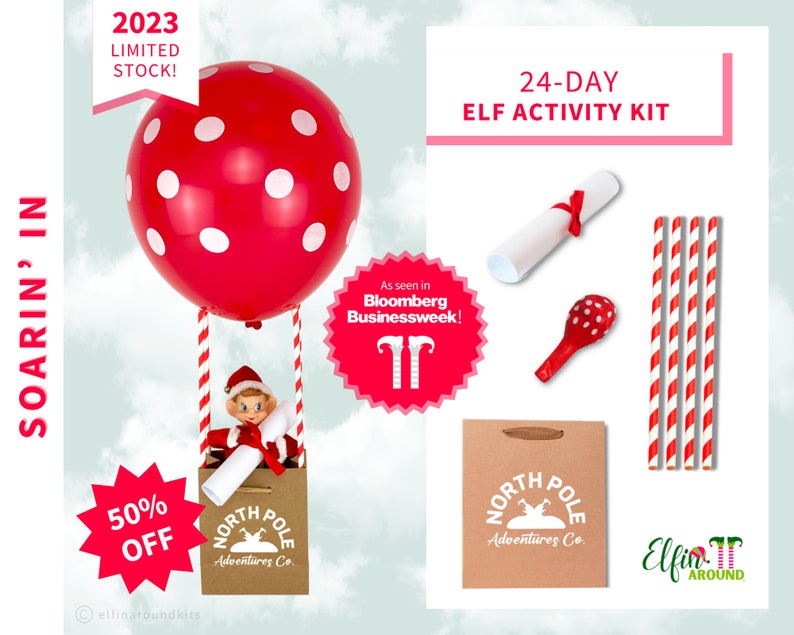 24-Day Christmas Elf Activity Kit Best Seller Elf Kit Elf Props Elf Antics Elf Arrival Letter Elf Ideas Christmas Traditions Bild 1