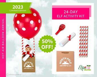 24-Day Christmas Elf Activity Kit | Elf Mischief Kit | Elf Props | Elf Antics | Elf Arrival Letter | Elf Ideas | Christmas Traditions