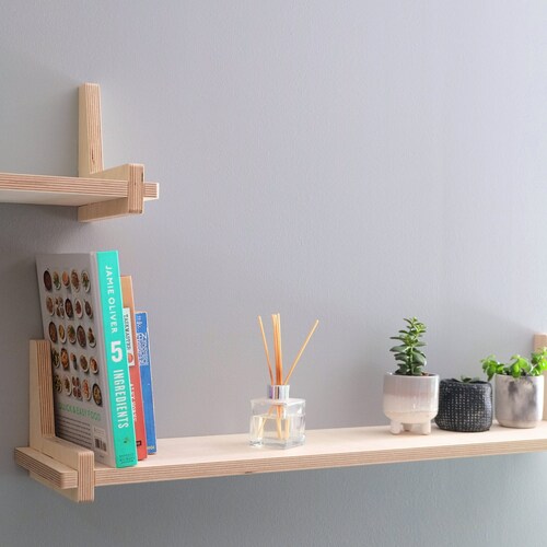 Plywood Shelf Mid Century Modern Shelves Birch Ply Modular Etsy