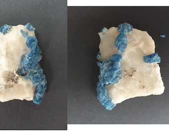 Afghanite on Calcite with speckle of pyrite from Badakshan in Afghanistan