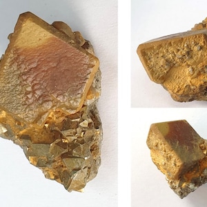 Siderite crystal on Pyrite from the Tazna Mine (Potosi) in Bolivia