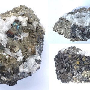 Interesting complex Pyrite, Chalcopyrite and Dolomite Specimen from the Huan Zala Mine in Peru