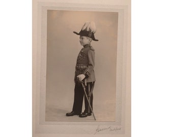 Antique photograph of Child in a military dress (probably in Holland around 1920)