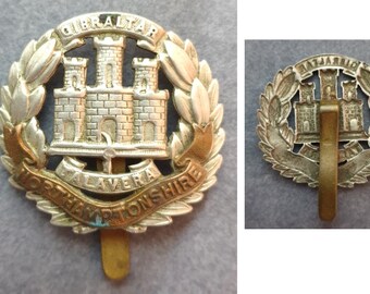 Military Cap Badge Nottinghamshire Regiment (with Gibraltar and Talavera inscription)