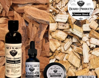 Produits de barbe de qualité supérieure en bois de santal et cèdre