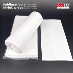 50x Pack Sublimation Shrink Wraps Sleeve for All Sizes of