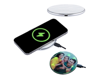 Sublimation Blank Wireless Phone Charger | Wireless Charger with Printable Tempered Glass | Custom Phone Charger