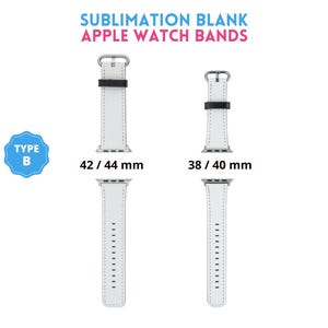 Sublimation Blank Apple Watch Bands | Comes in 2 sizes 38/40 & 42/44mm and ideal for all Apple Watch series | Sublimation Watch band strap