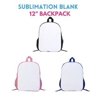 Sac à dos scolaire à sublimation 12" | Sac à dos vierge à sublimation pour enfants | Cartable personnalisé | Cartable avec panneau amovible pour une impression facile