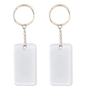 10x Pack Sublimation Acrylic Keychain Blank | Custom Acrylic Keychains | Personalized Acrylic Memorial Keychains image 6