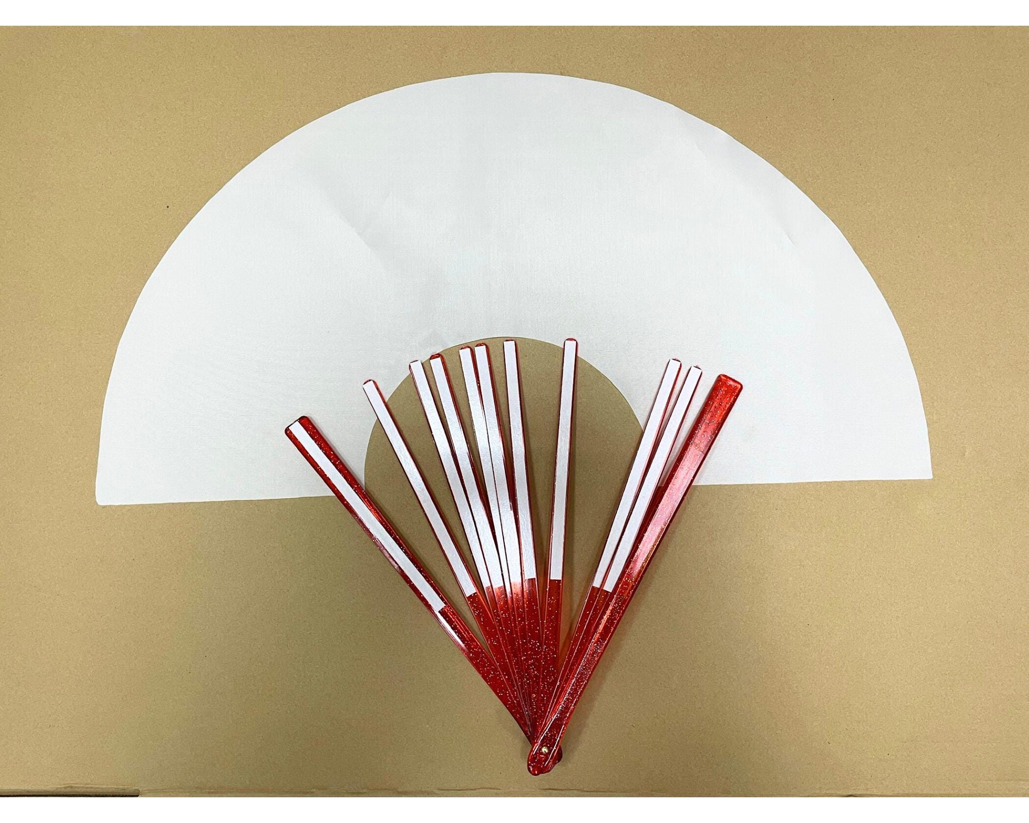 Orisub Polyester Sublimation Blank Folding Fans With Pouch For Printing