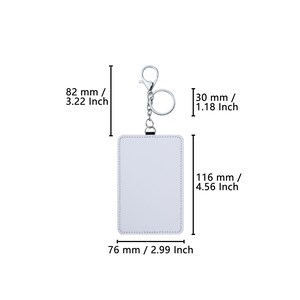 10x pack Sublimation Slim Card Holder | Leather PU Keychain Card holder | Blank Clip Wallet Card Holder KeyChain Bag Tag for Sublimation image 8
