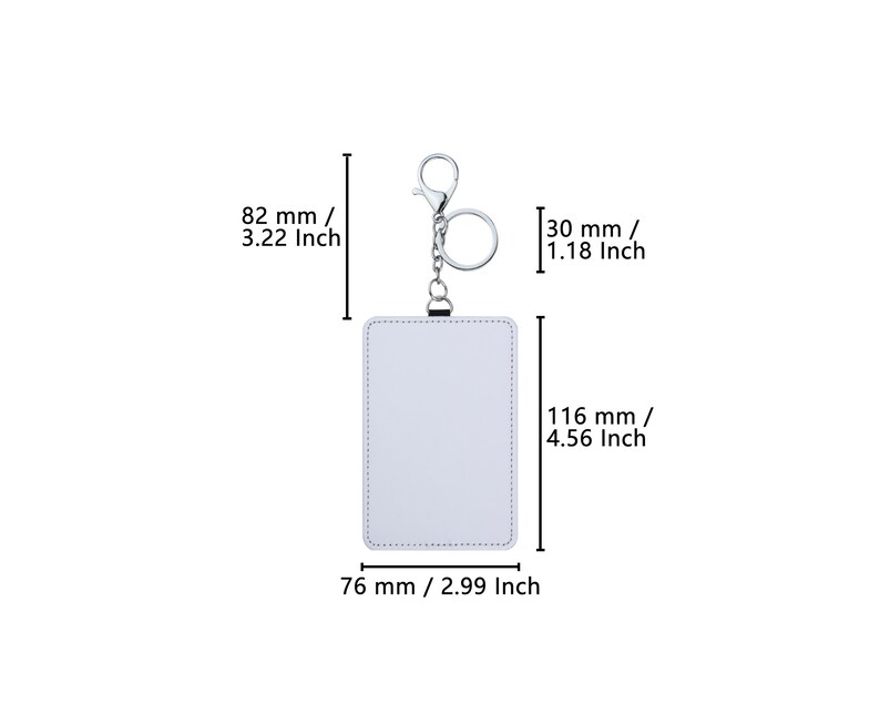 10x pack Sublimation Slim Card Holder | Leather PU Keychain Card holder | Blank Clip Wallet Card Holder KeyChain Bag Tag for Sublimation image 8