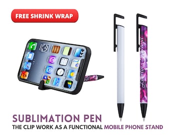 Sublimation Pens | Sublimation Pen Blanks with FREE Shrink Wrap Sleeves | Sublimation Coated Aluminum Tube Body ideal for full printing.